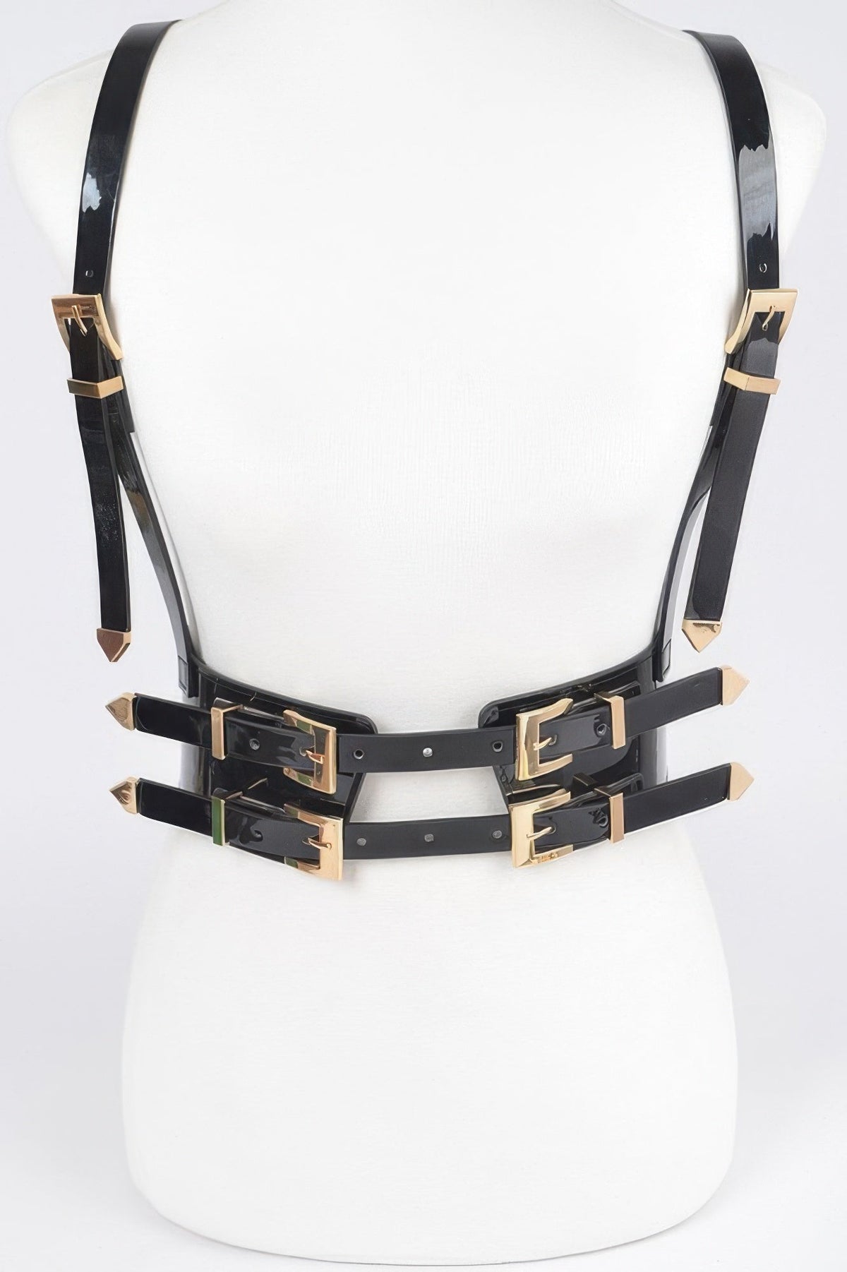 Plus Size Faux Leather Harness