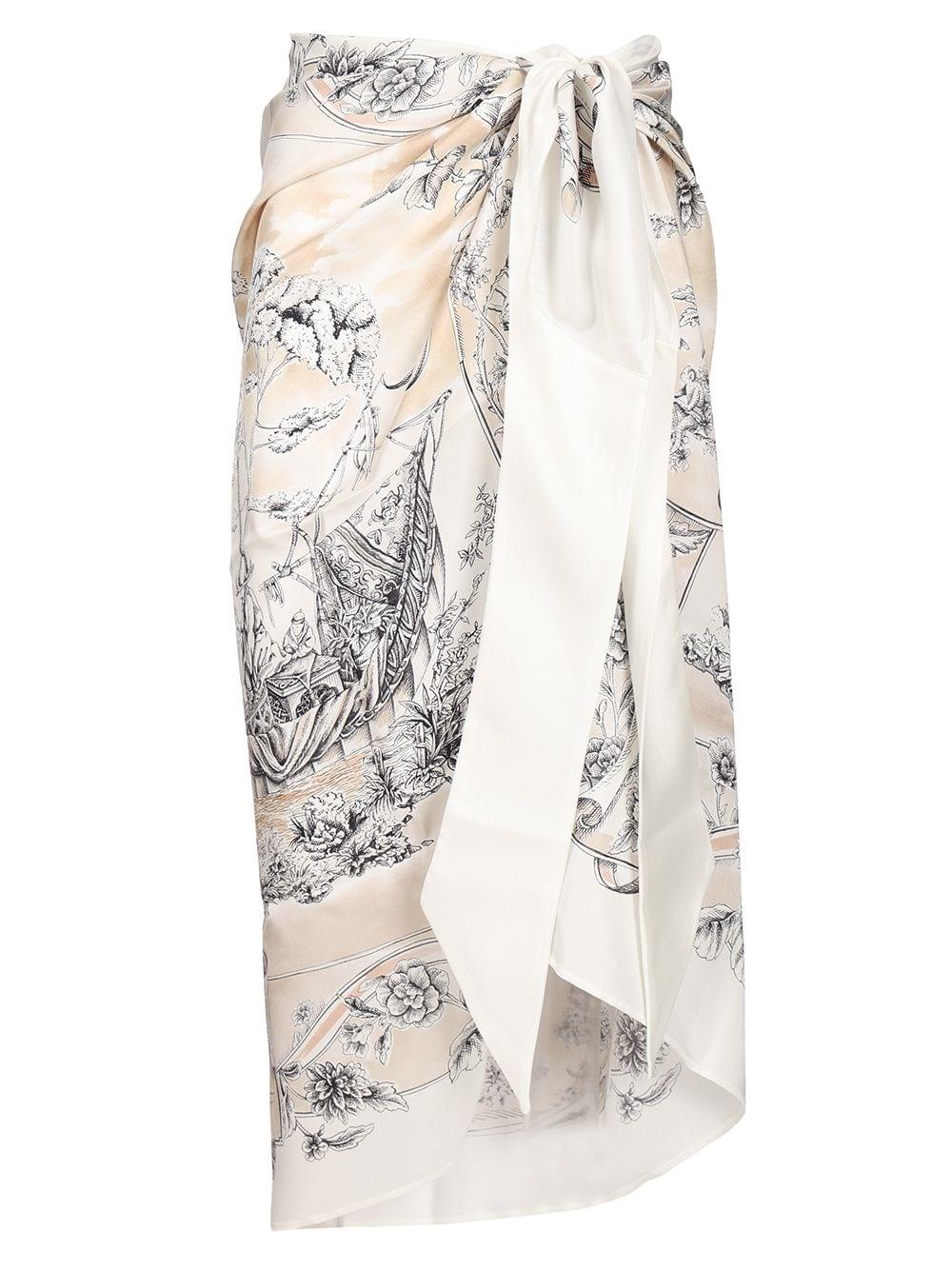 Ferragamo Women Pareo With "Travel" Print