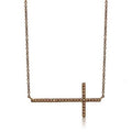 IP Coffee light Brass Chain Pendant with AAA Grade CZ in Light Coffee