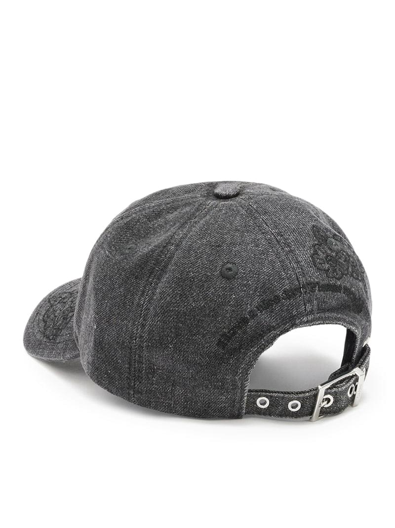 Ganni Women Embroidered Denim Cap