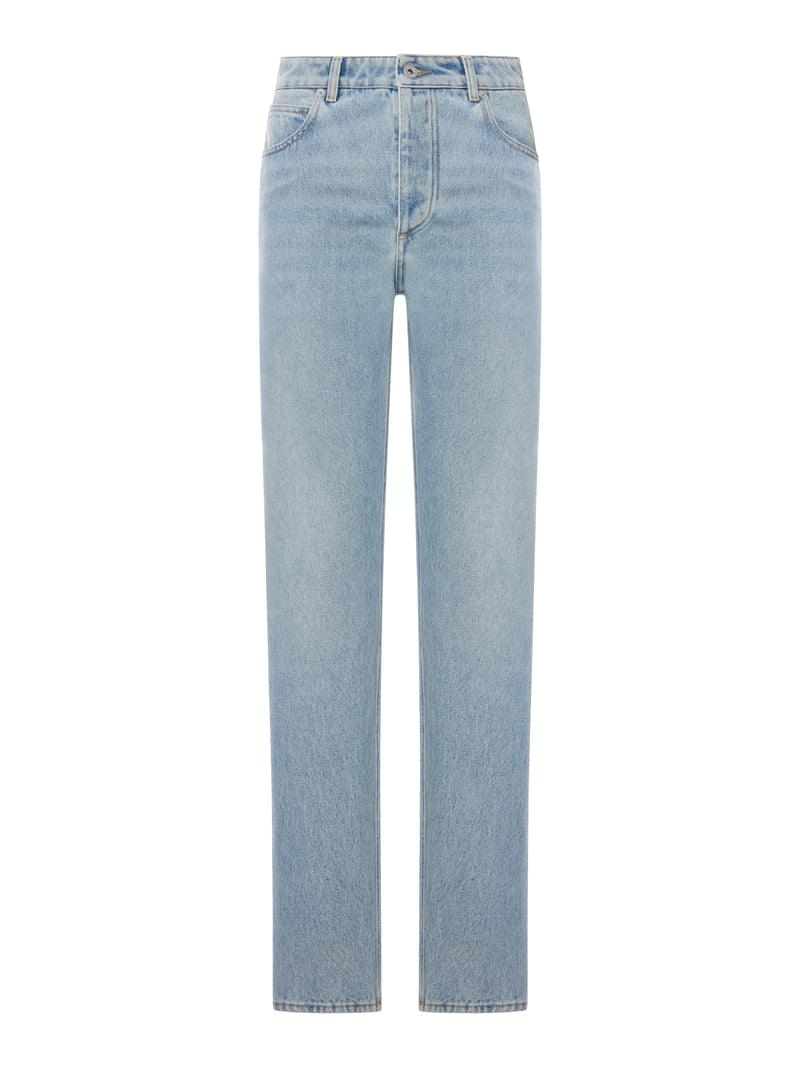 Bottega Veneta Women Straight Leg Denim Jeans, Light Wash