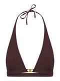 Celine Women Triomphe Triangle Top In Matte Jersey