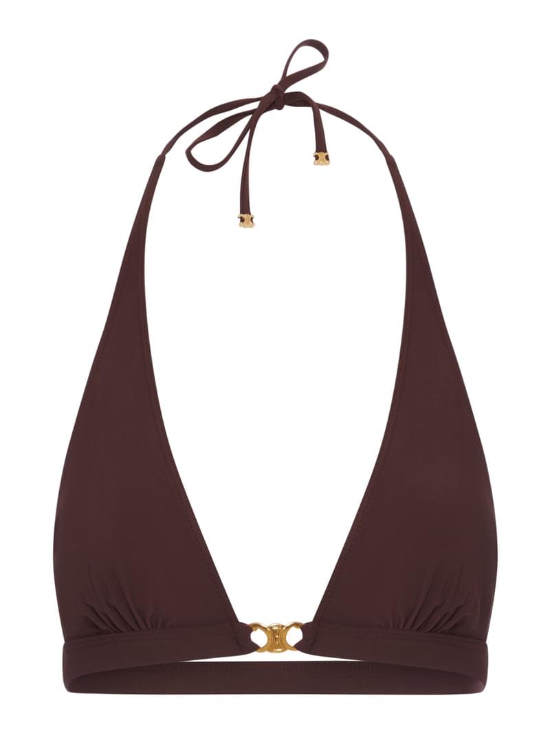 Celine Women Triomphe Triangle Top In Matte Jersey