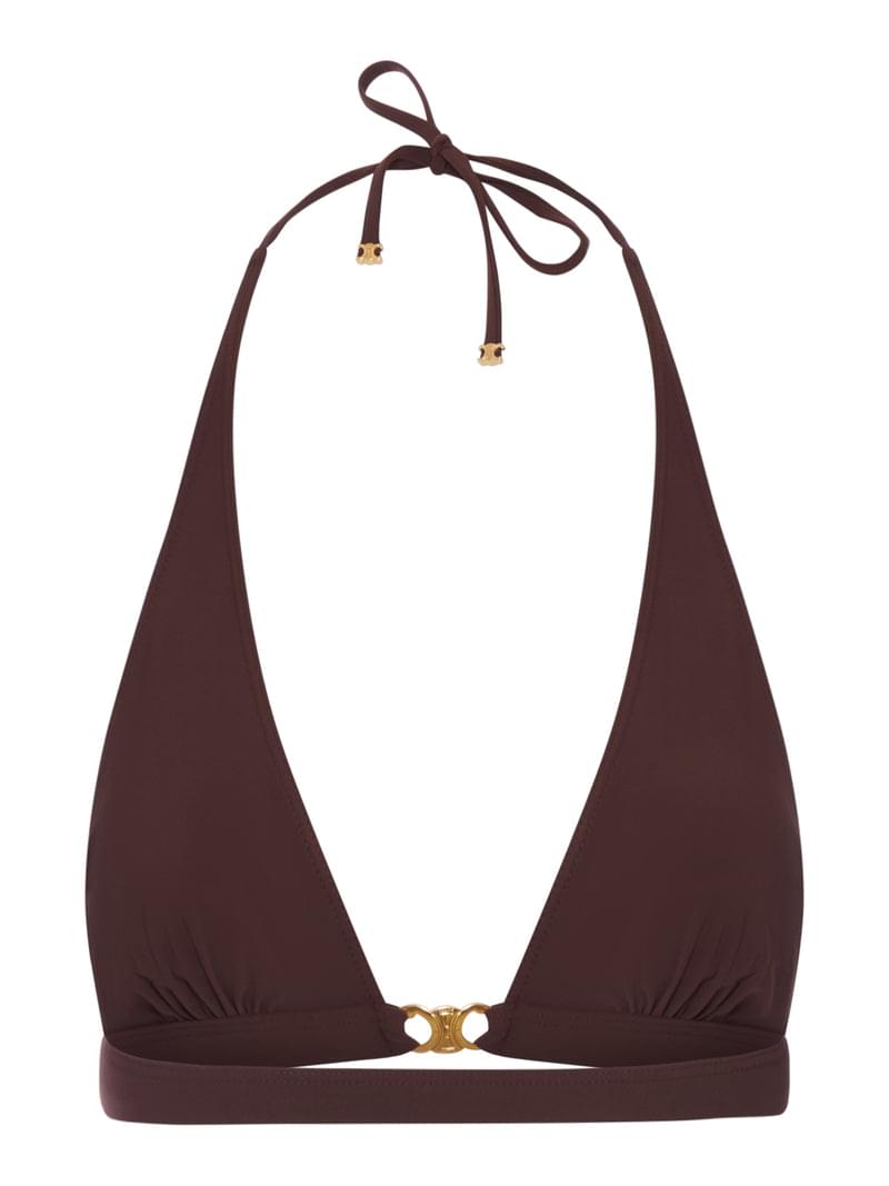 Celine Women Triomphe Triangle Top In Matte Jersey
