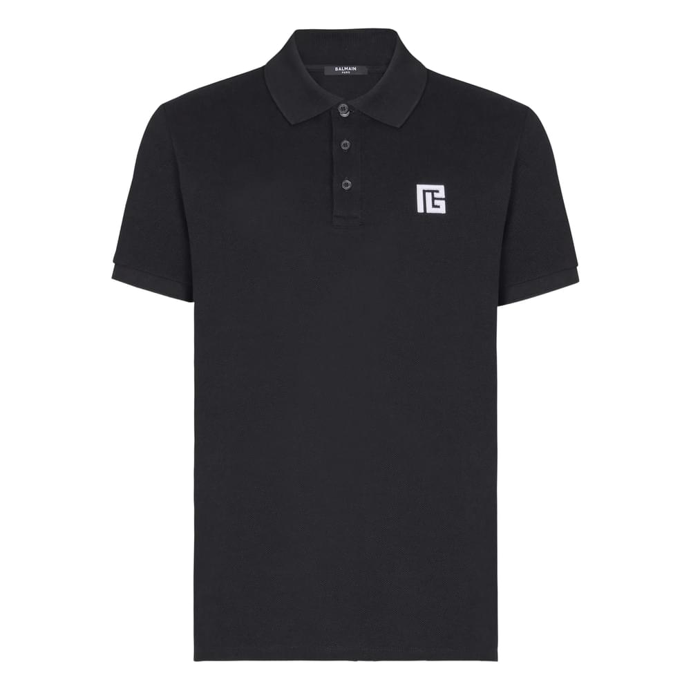 Balmain Black Polo Shirts Men