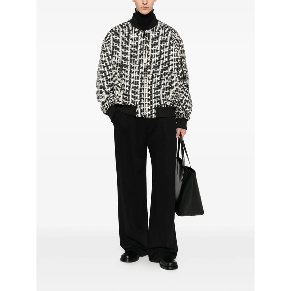 Balmain Black Jackets - Bomber Jackets Men