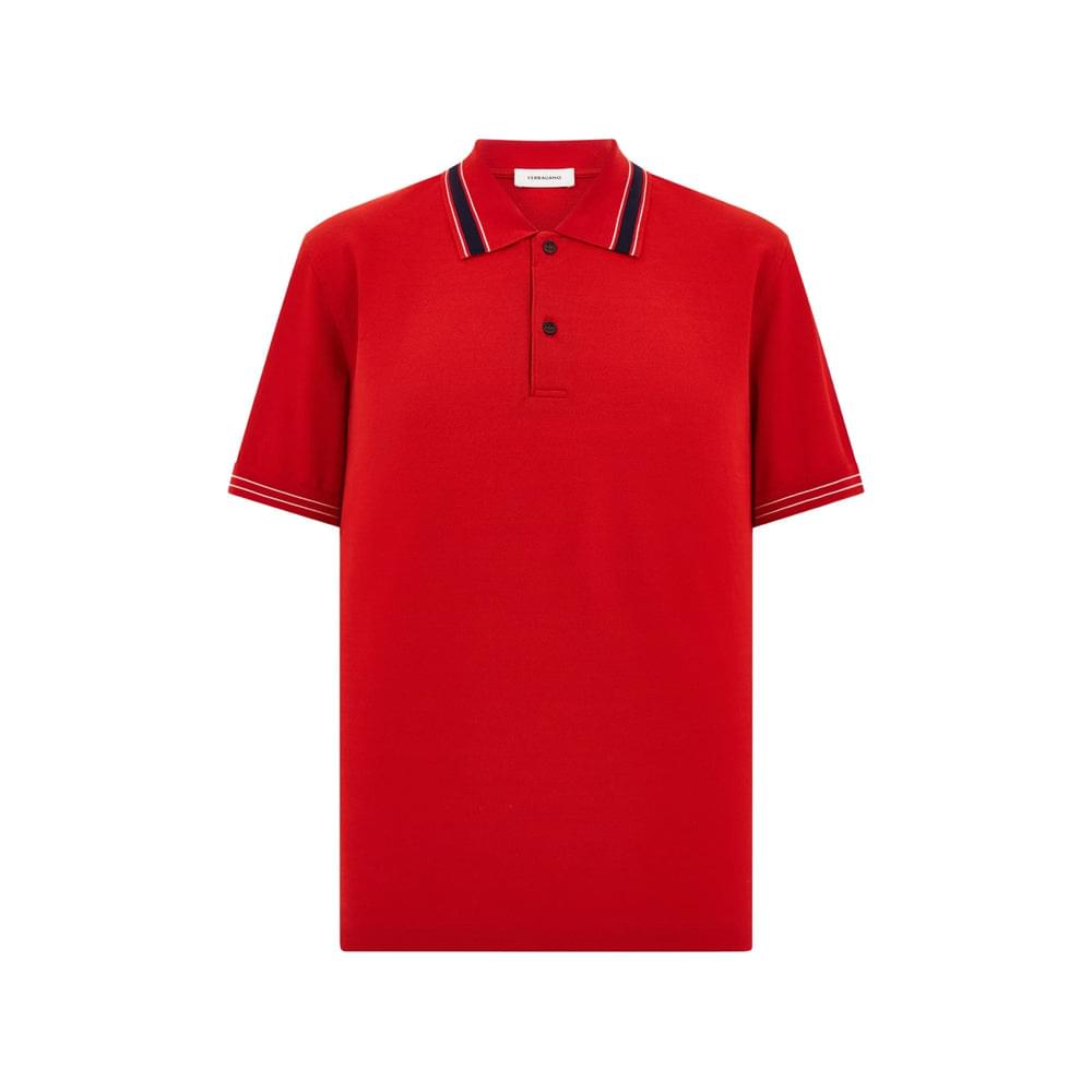 Ferragamo Red Polo Shirts Men