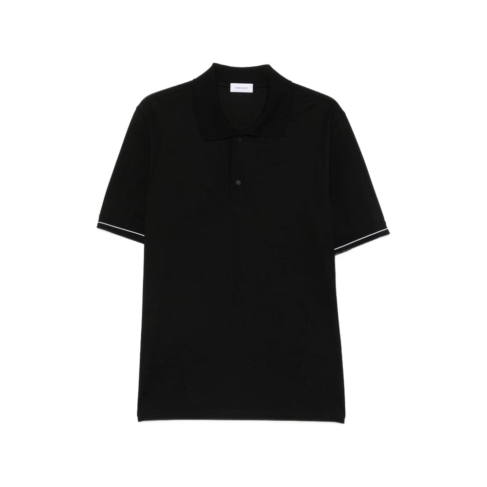Ferragamo Black Polo Shirts Men