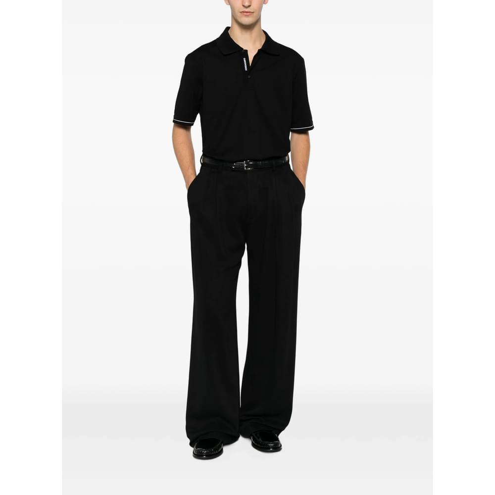 Ferragamo Black Polo Shirts Men