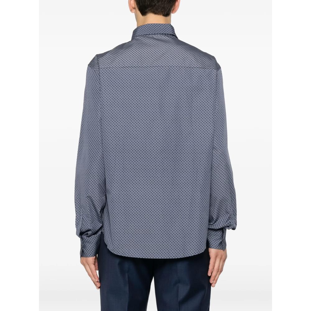 Ferragamo Blue Shirts Men