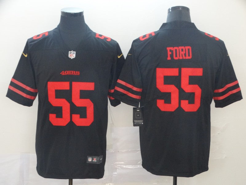 Men's San Francisco 49ers Dee Ford #55 Black Game jersey