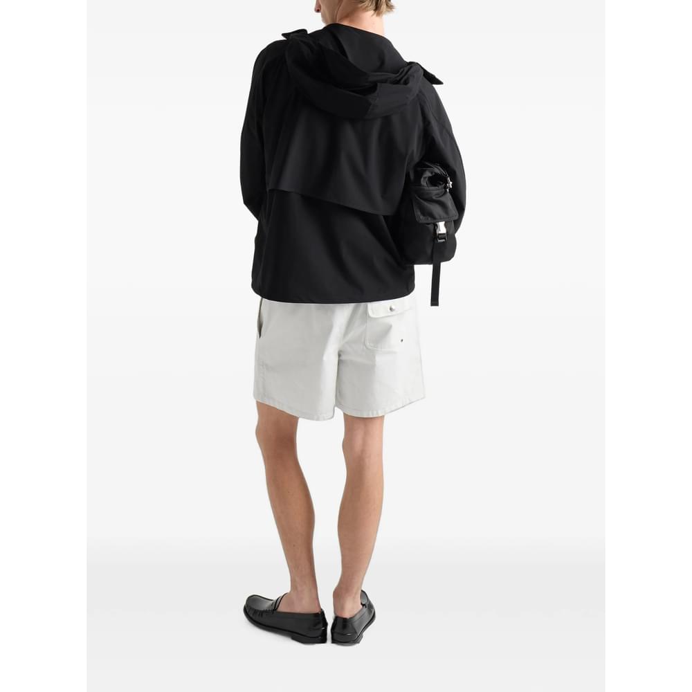 Prada Black Jackets - Hooded Jackets Men
