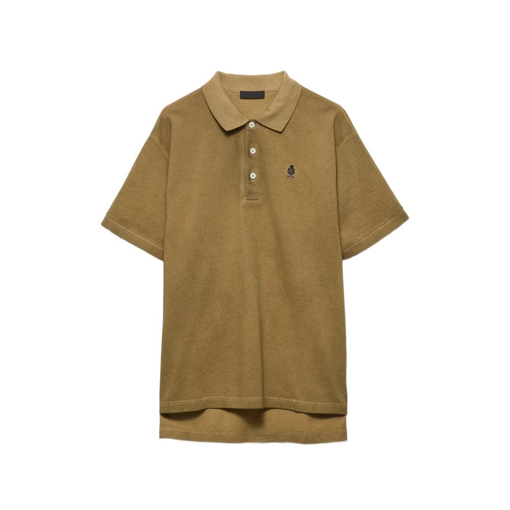 Prada Brown Polo Shirts Men