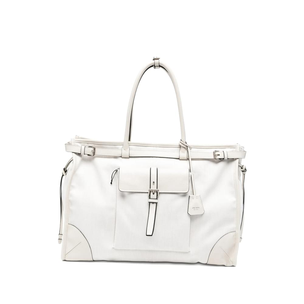 Prada Neutrals Tote Bags Men
