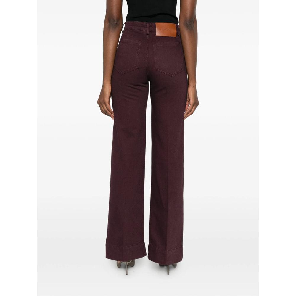 Victoria Beckham Purple Denim - Wide-Leg Jeans Women