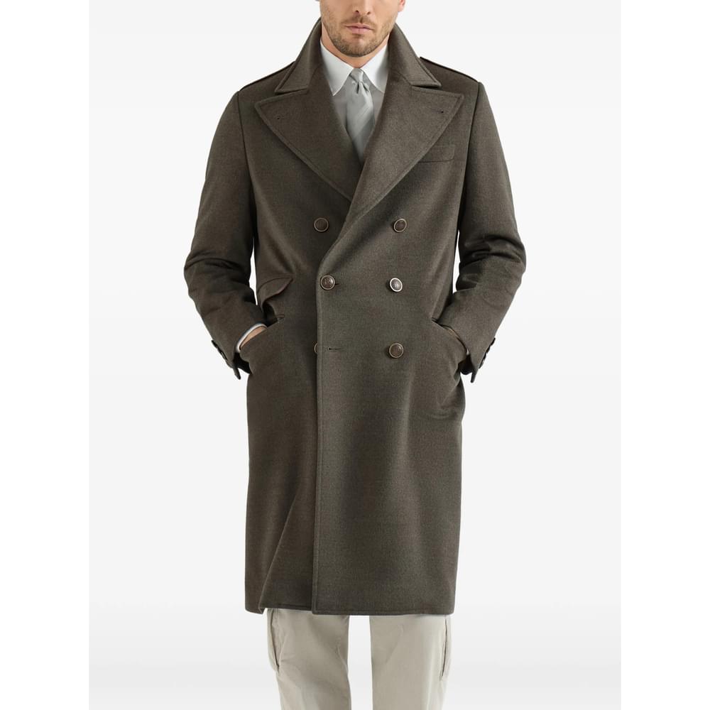 Brunello Cucinelli Green Coats - Double Breasted Coats Men