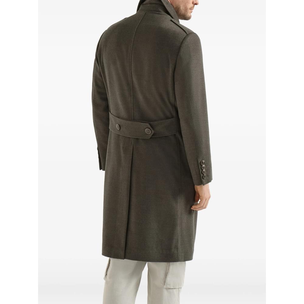 Brunello Cucinelli Green Coats - Double Breasted Coats Men