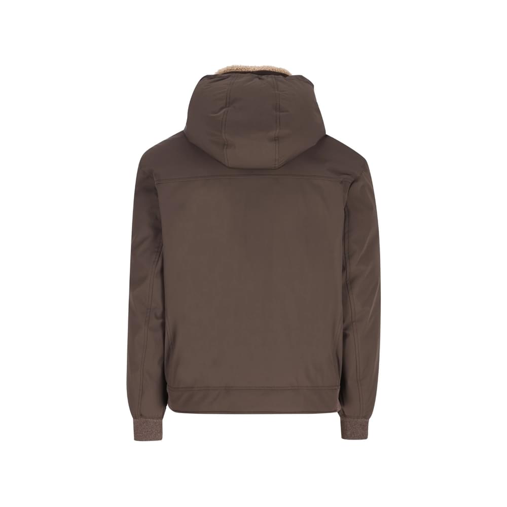 Brunello Cucinelli Brown Jackets - Hooded Jackets Men