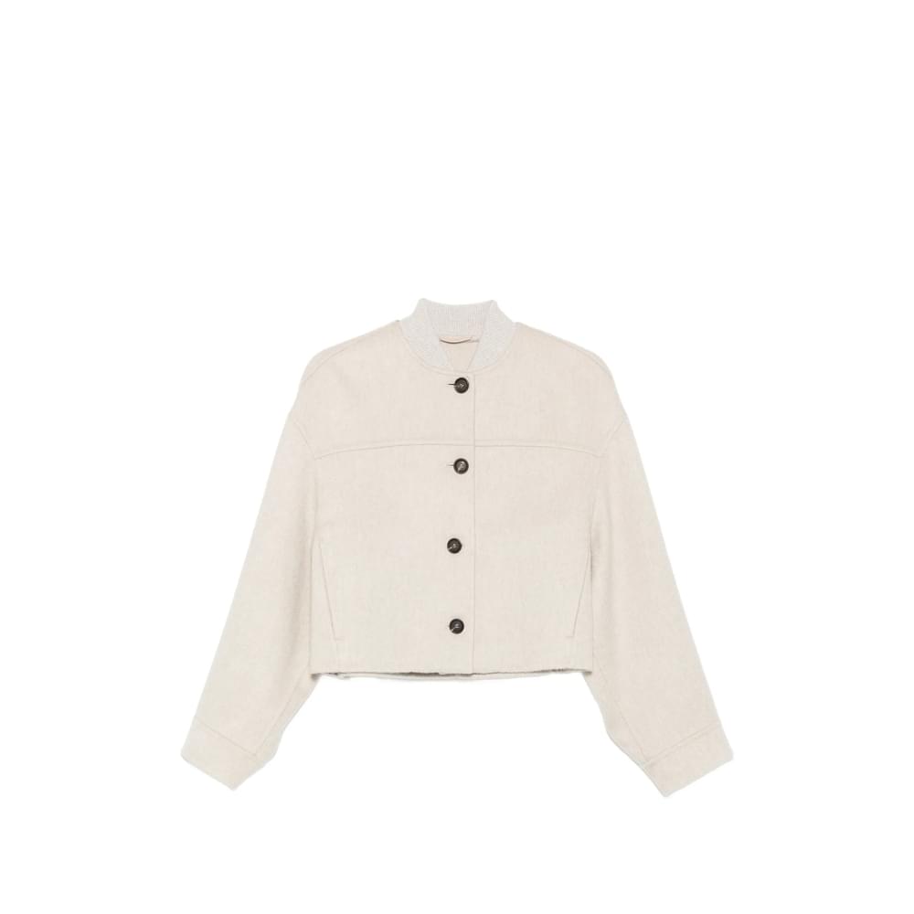 Brunello Cucinelli Neutrals Jackets - Cropped Jackets Women