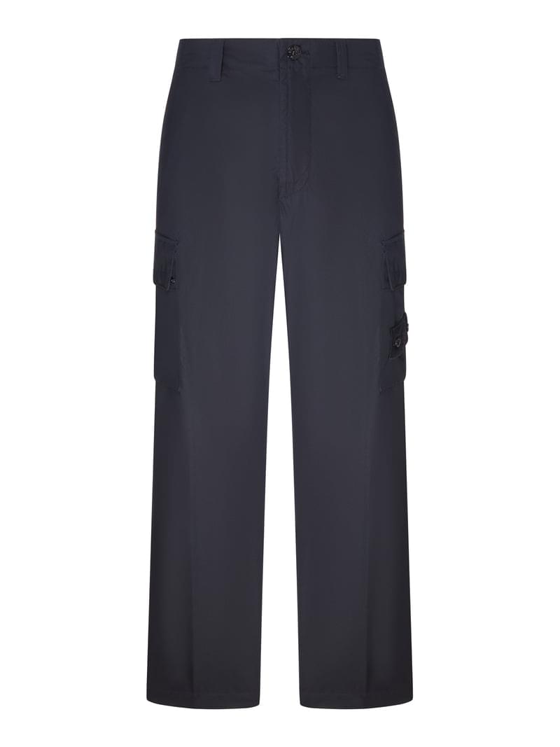 Stone Island Men Wide Leg Cargo Pants