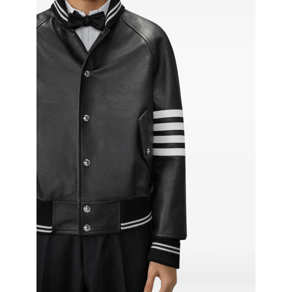 Thom Browne Black Jackets - Leather Jackets Men