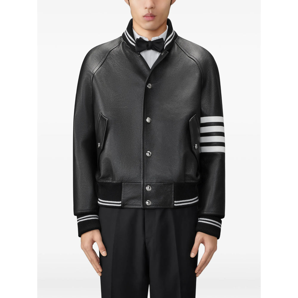 Thom Browne Black Jackets - Leather Jackets Men