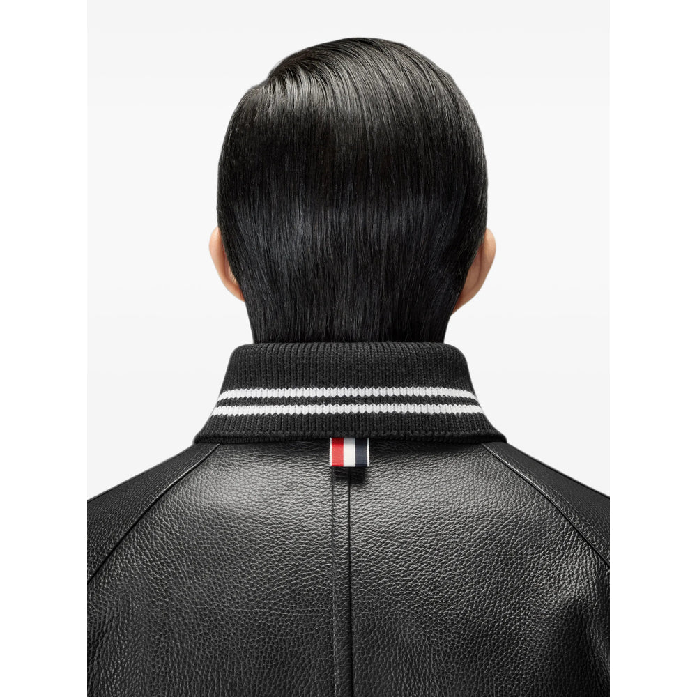 Thom Browne Black Jackets - Leather Jackets Men