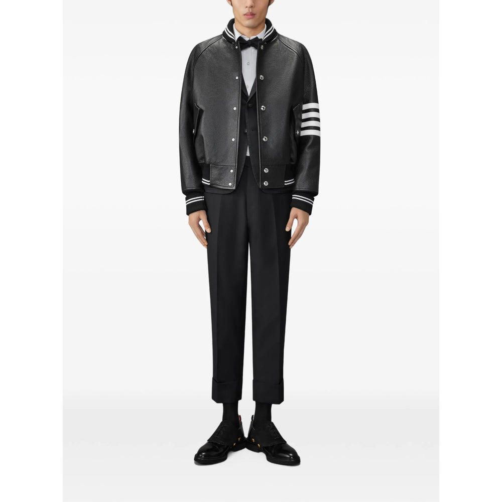 Thom Browne Black Jackets - Leather Jackets Men
