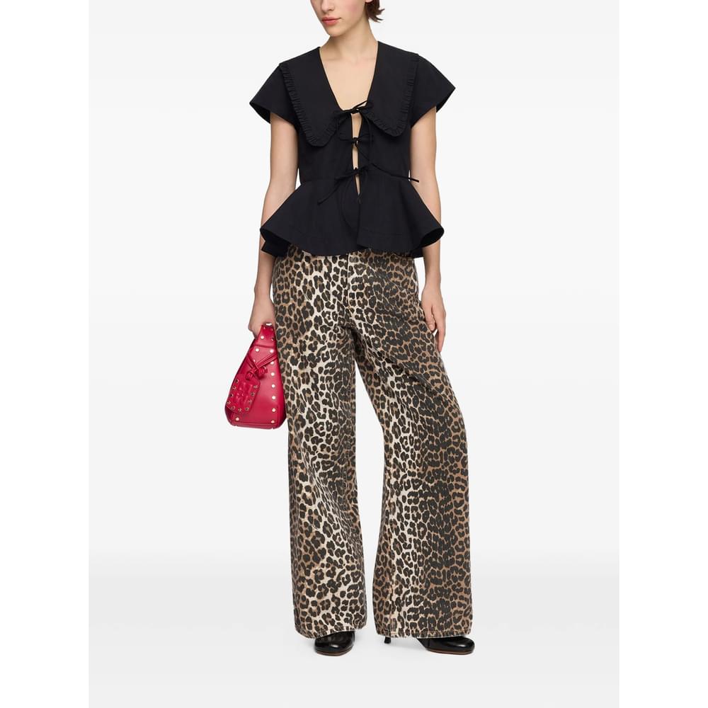 Ganni Black Tops - Blouses Women