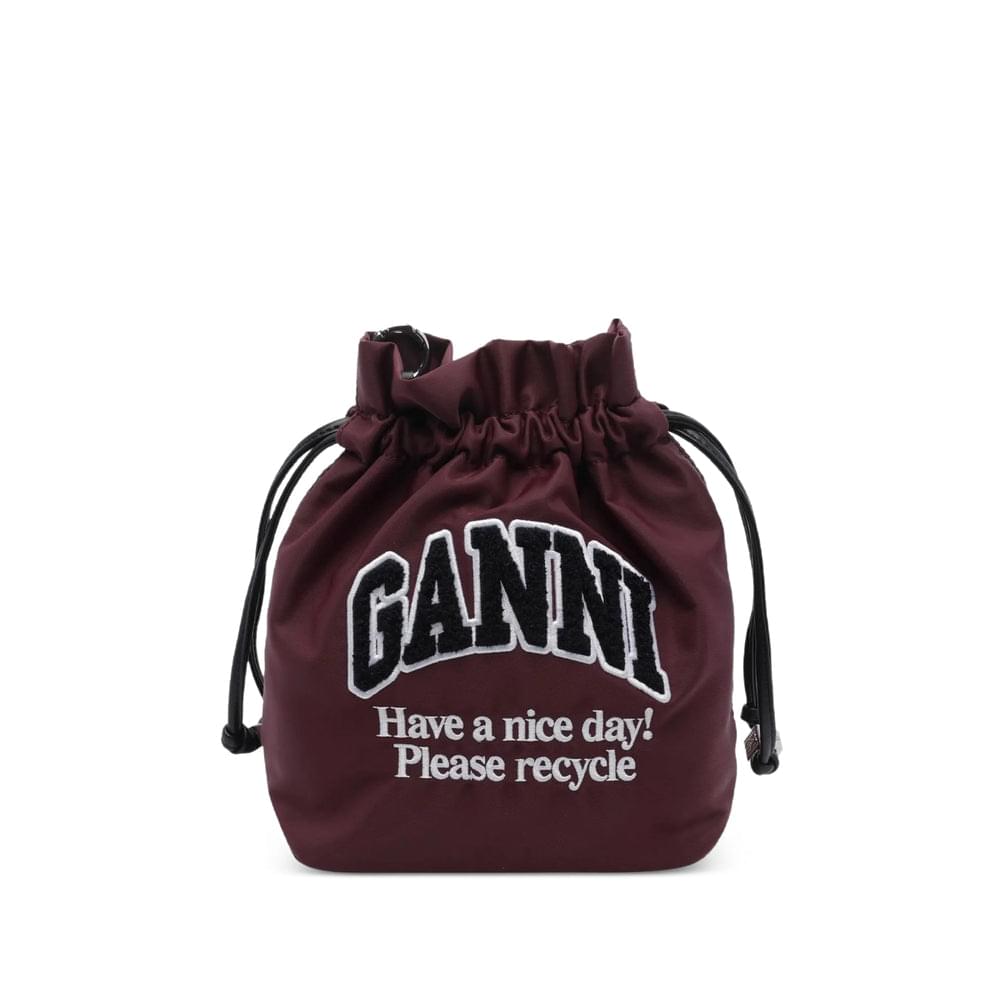 Ganni Brown Bucket Bags Women