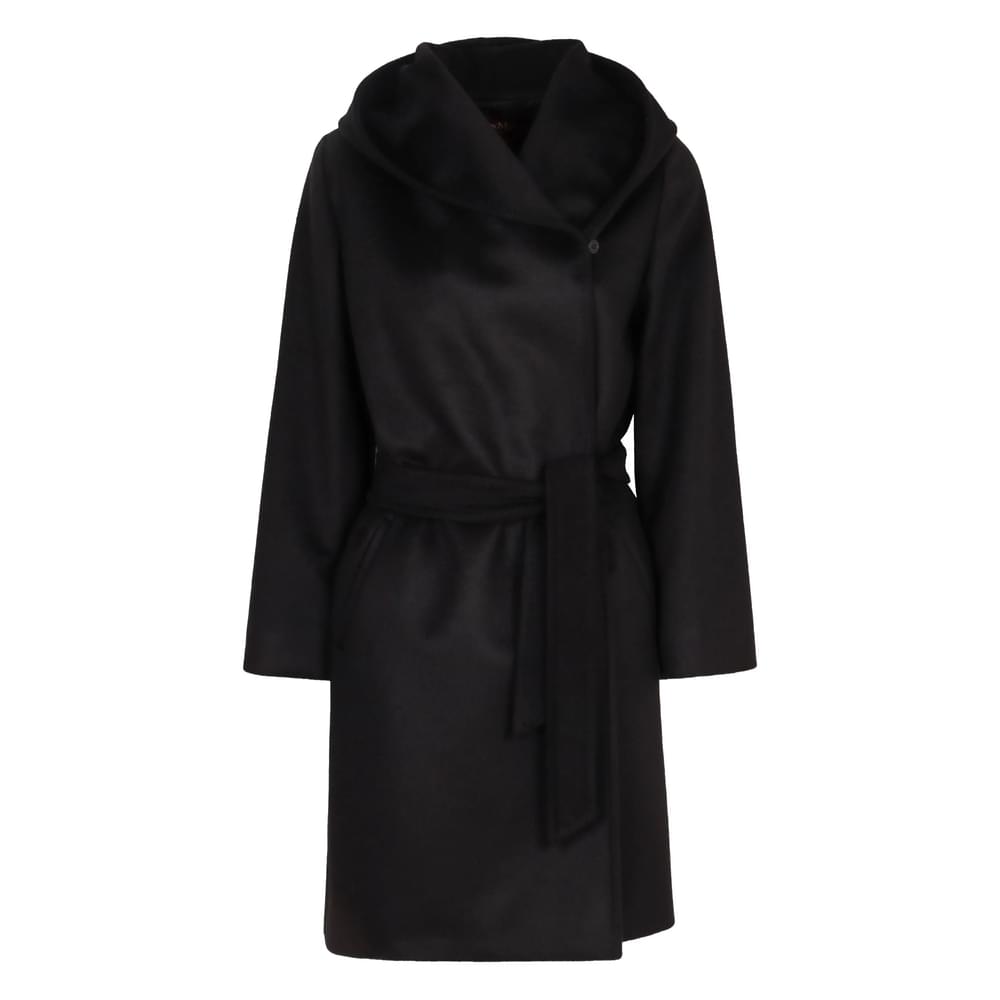 Max Mara Studio Black Coats - Double Breasted & Peacoats Women