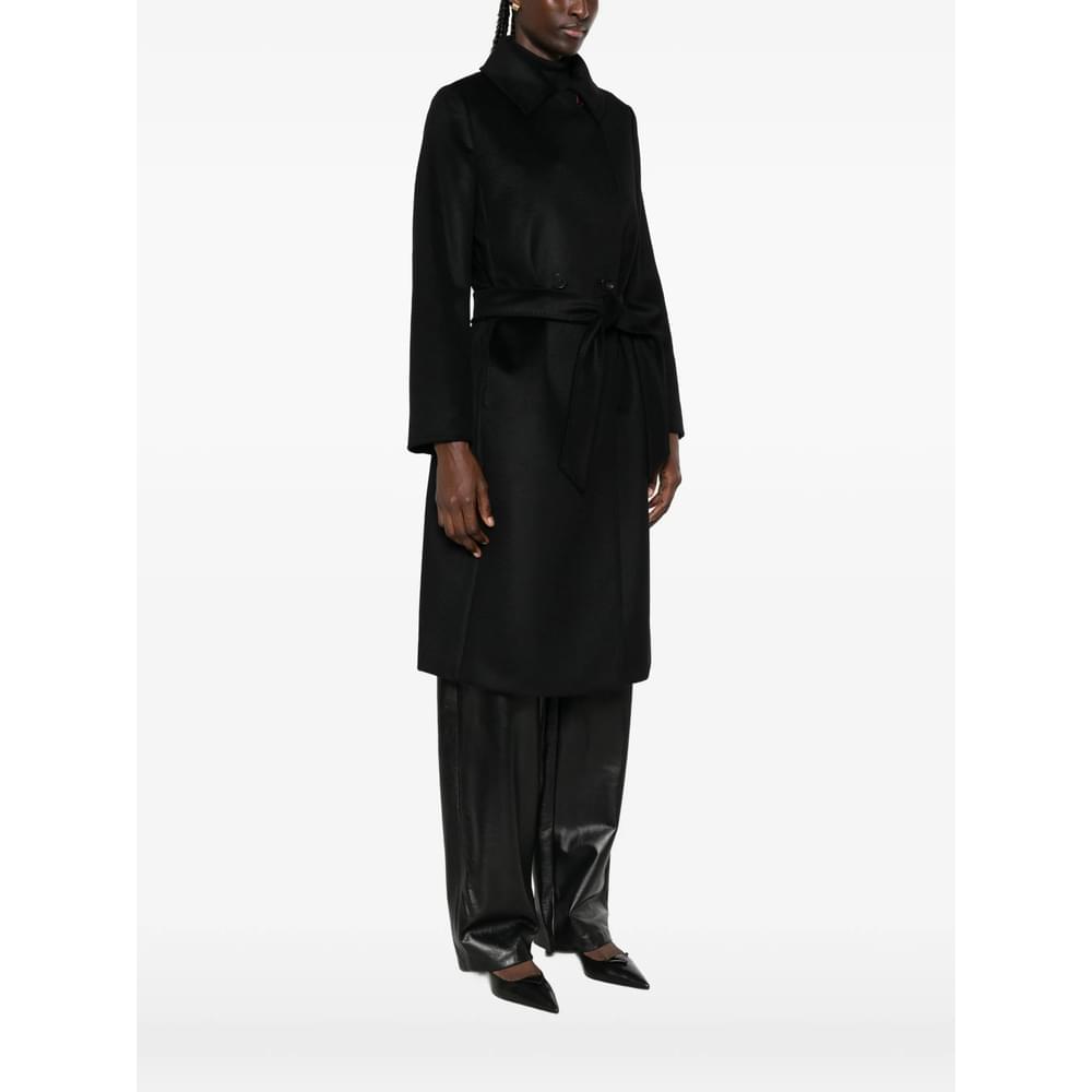 Max Mara Studio Black Coats - Double Breasted & Peacoats Women