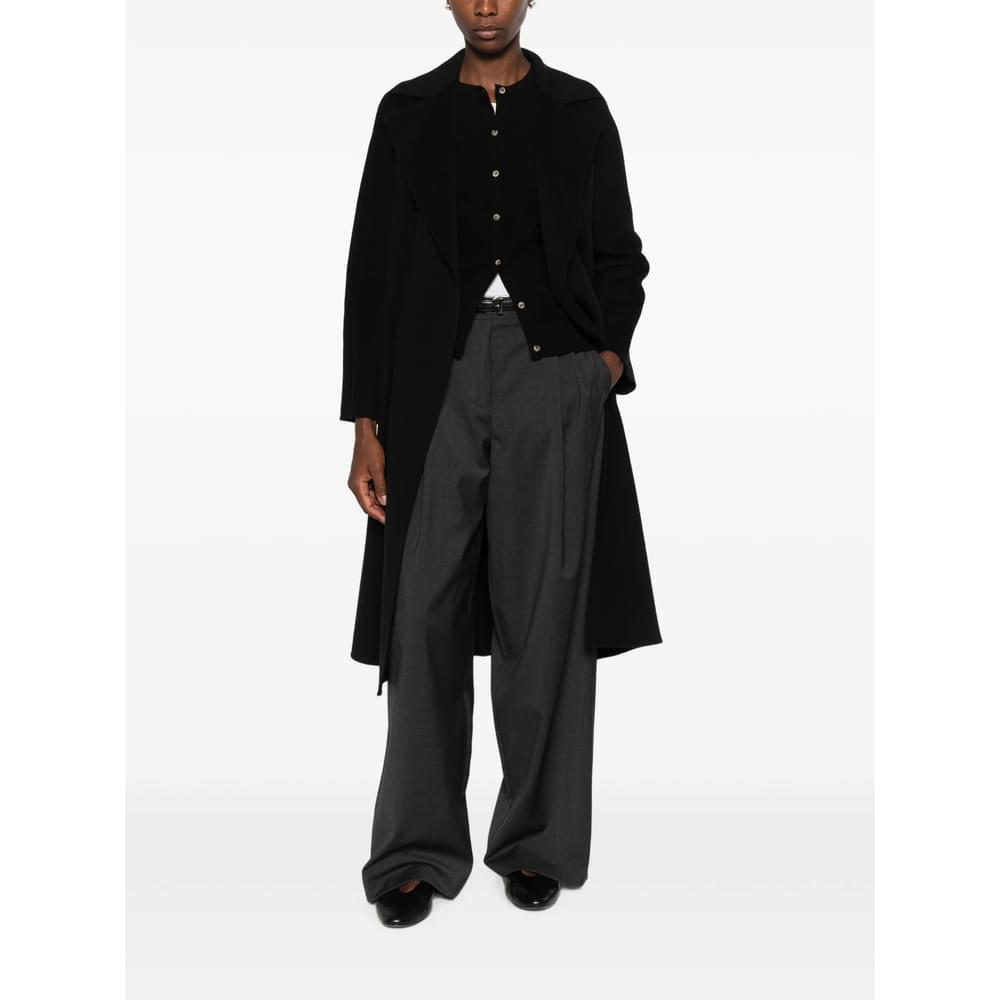 Max Mara Studio Black Coats - Single Breasted Coats Women