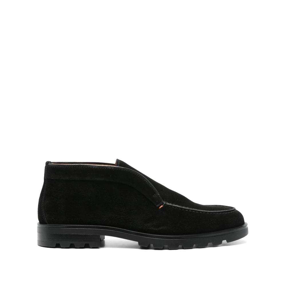 Santoni Black Boots Men