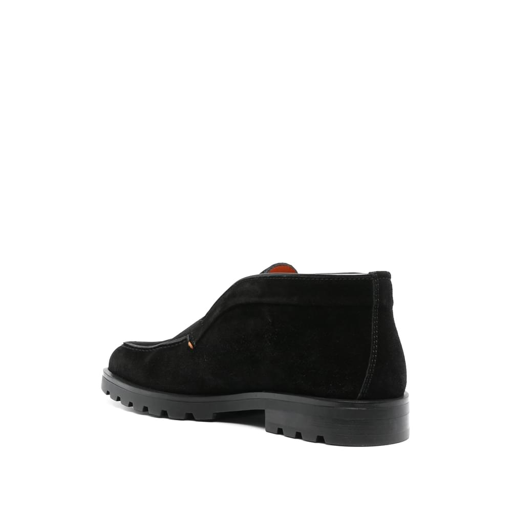 Santoni Black Boots Men