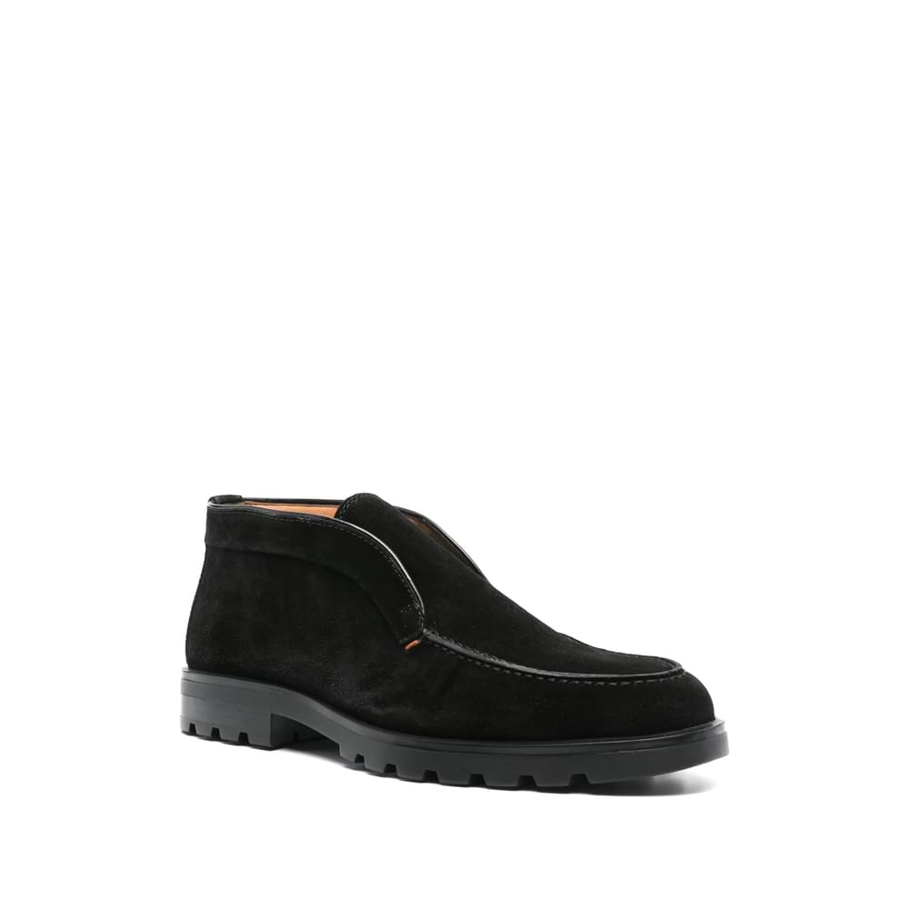 Santoni Black Boots Men
