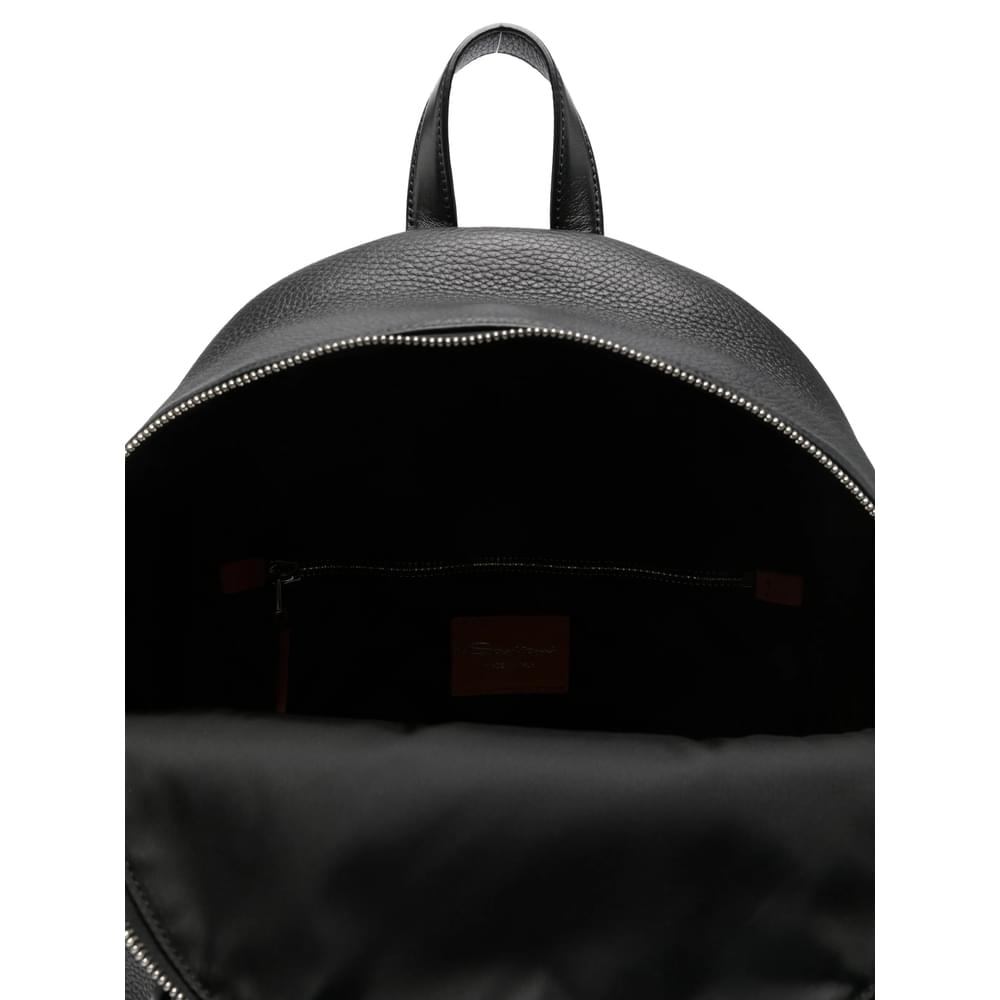 Santoni Black Backpacks Men