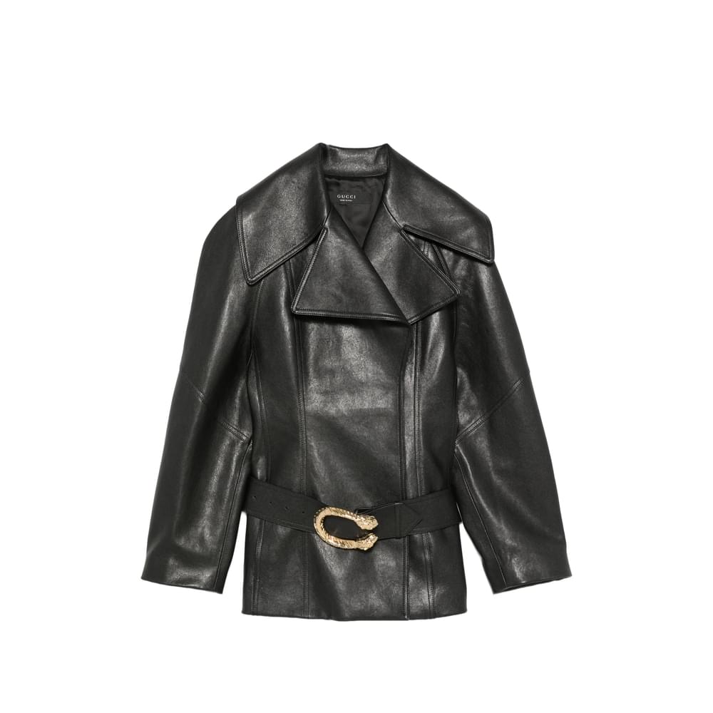 Gucci Black Jackets - Leather Jackets Women