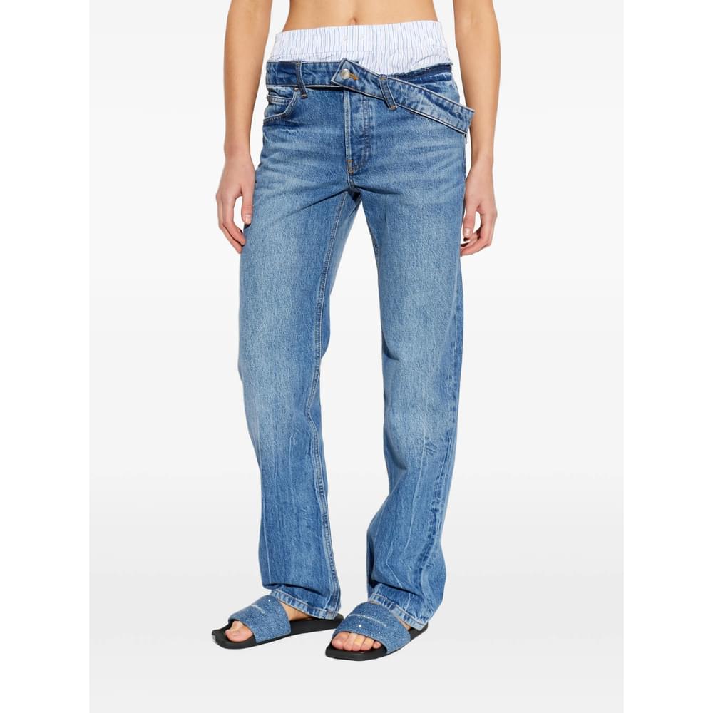 Alexander Wang Blue Denim - Straight-Leg Jeans Women