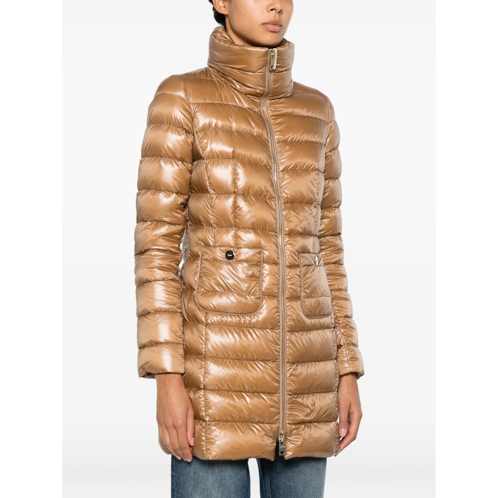 Herno Brown Coats - Single Breasted Coats Women