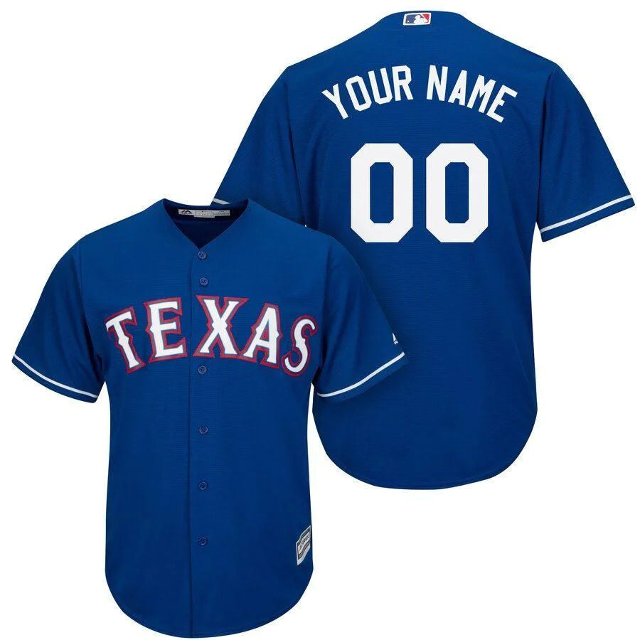 Men's Texas Rangers Custom Authentic Game Jersey1 Blue