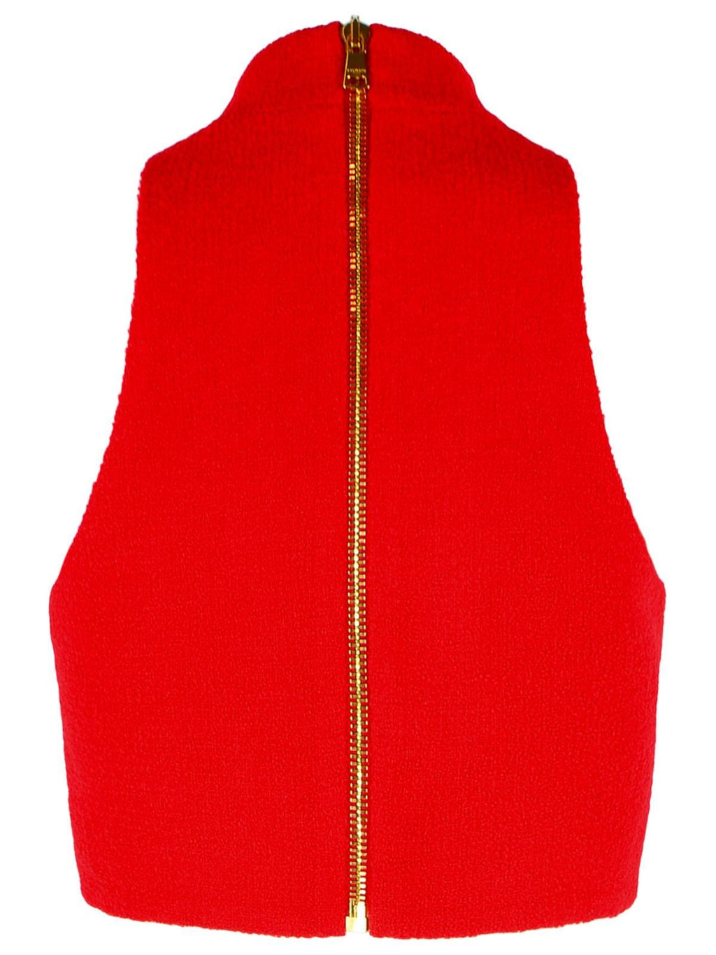 Balmain Red Virgin Wool Top Women