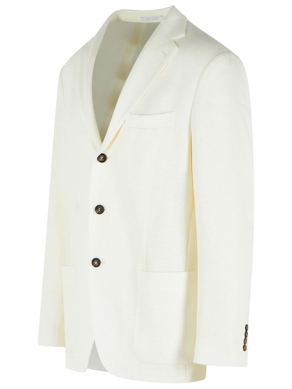 Eleventy Blazer In White Linen Blend Men