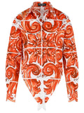 Dolce & Gabbana Majolica Print Cotton Poplin Shirt Women