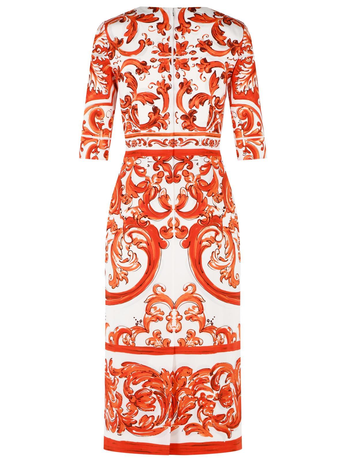 Dolce & Gabbana Majolica Print Silk 'Charmeuse' Dress Women