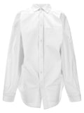 Balenciaga Women Asymmetric Shirt With Logo Embroidery