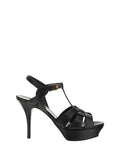 Saint Laurent Women Leather Platform Sandals