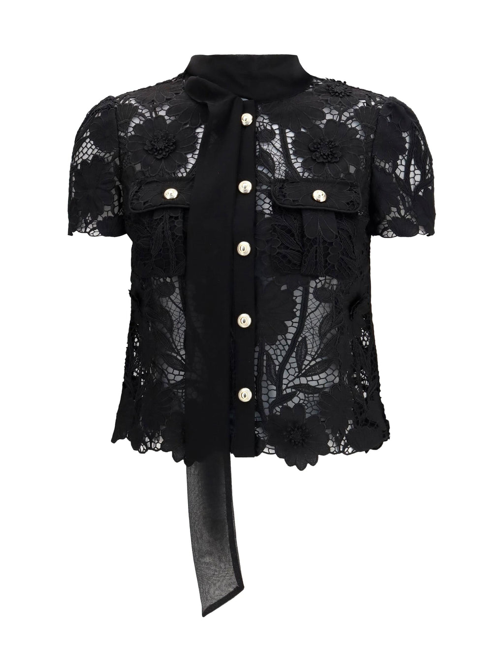 Self-Portrait Women Tie-Neck Top