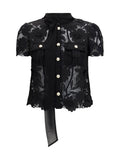 Self-Portrait Women Tie-Neck Top
