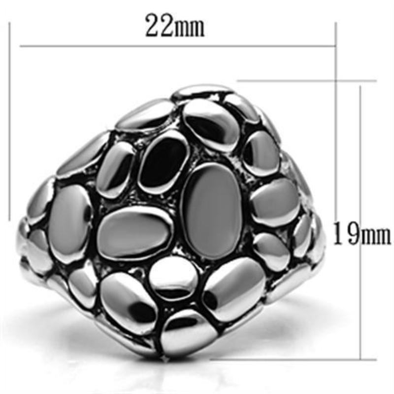 Rhodium Brass Ring with No Stone